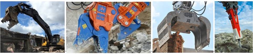 demolition machinery attachments